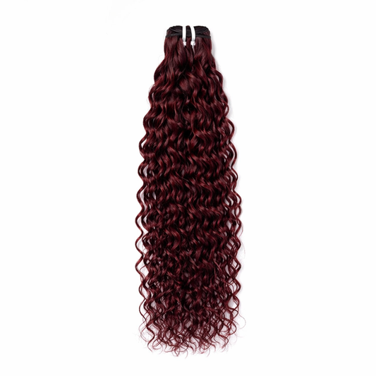 Epic Raw Burgundy Water Wave Hair Bundle - Premium Quality