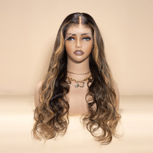 Epic Raw Honey Highlight Natural Wave HD Lace Frontal Wig – 13x6 | 200% Density